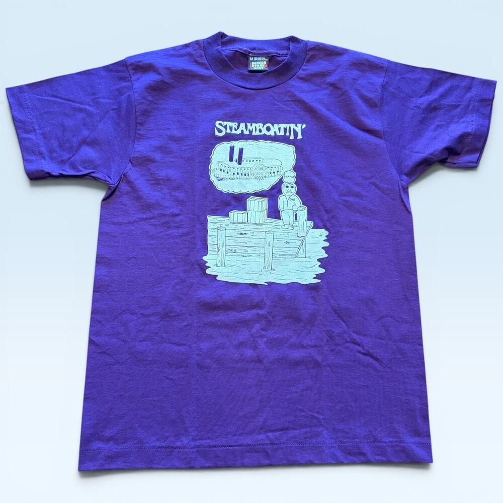Vintage Steamboatin Shirt Mens Medium Purple Northstar Steamboat Tee T-Shirt USA
